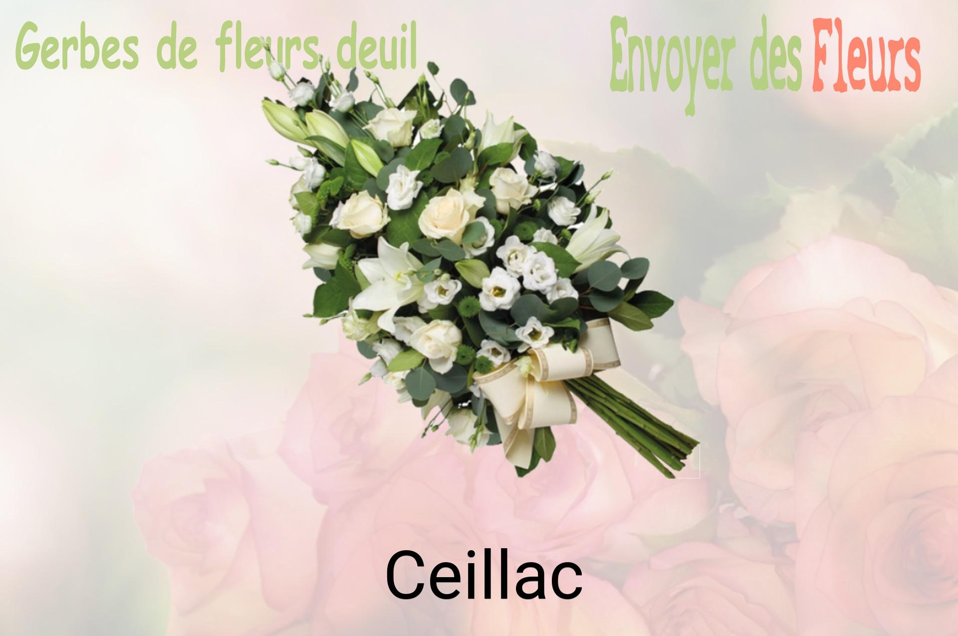 Gerbe de fleurs de deuil livrée à Ceillac